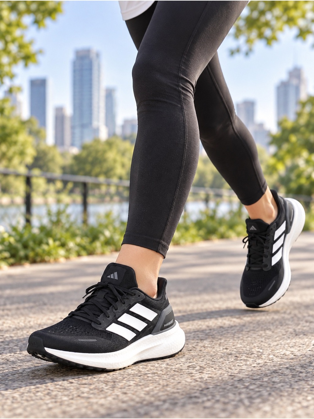 Adidas Pureboost 5 W Running Shoes Black White Women’s Size 8 NWT